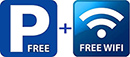 free wifi & parking logo